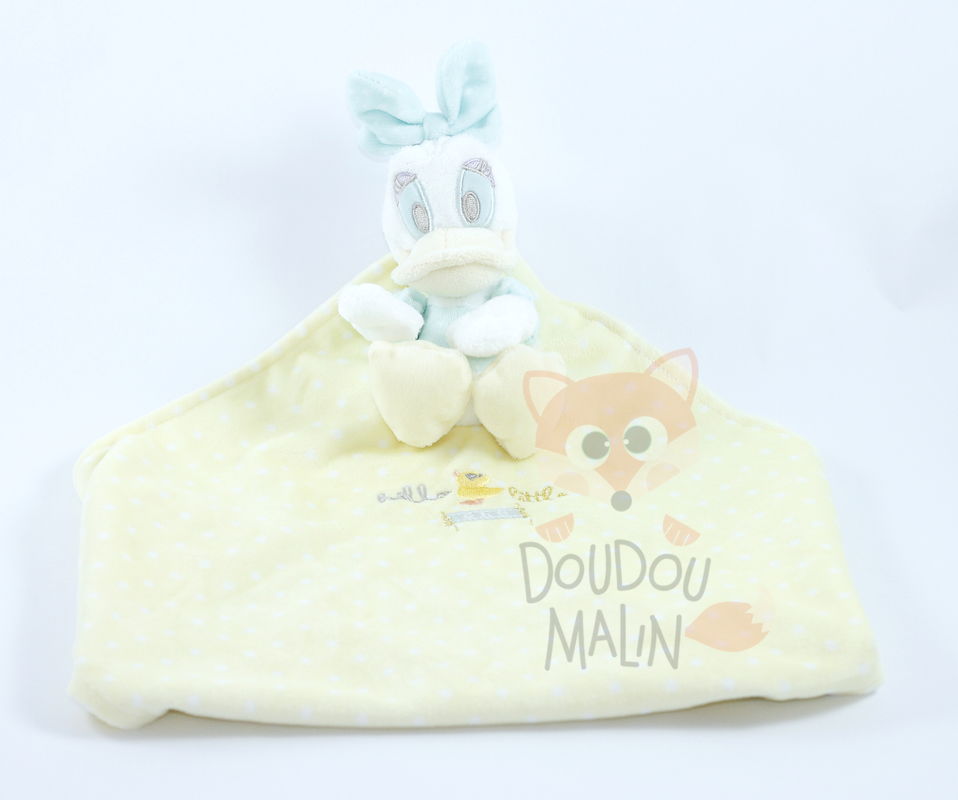  baby comforter daisy duck hello little one yellow blue 